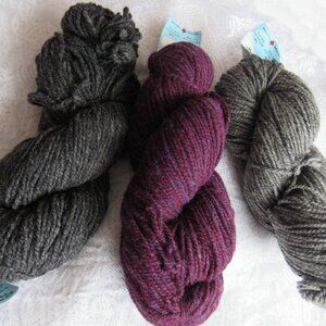 lot 3 sks Briggs & Little Heritage 100% Wool Yarn 2-ply,113g each